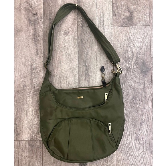 Travelon Handbags - Travelon Anti-Theft Classic Hobo Bag Olive Green RFID Blocking Crossbody Purse